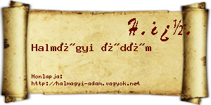 Halmágyi Ádám névjegykártya